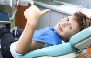 young boy in a dental surgery